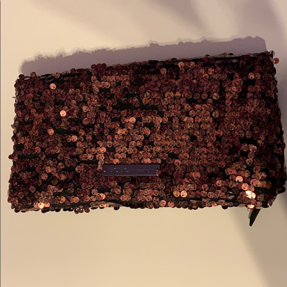 BCBG Large Sequin Fold-Over Clutch